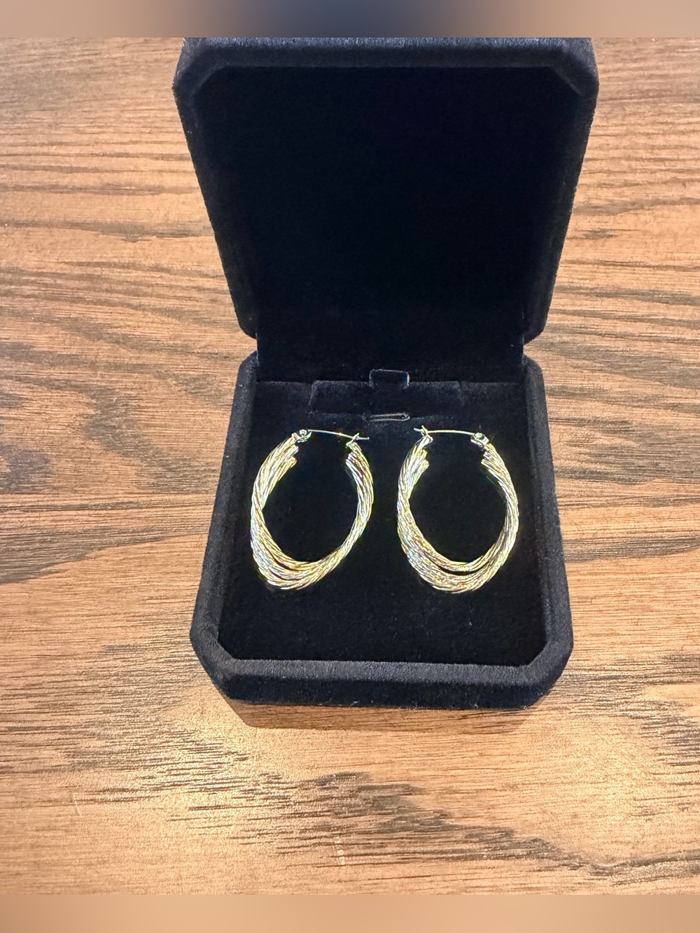 Gold-Tone Twisted Hoop Earrings - Women Jewelry